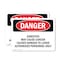 Signmission Contains Asbestos Fibers Danger Sign, Vinyl Decal, 7in W x 5in L, 2PK OS-2PACK-DS-D-57-L-2050 - alternate 1